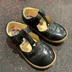 Livie & Luca Black Dress Shoes with Velcro Strap